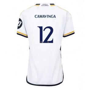 Real Madrid Eduardo Camavinga #12 Hemmatröja Kvinnor 2023-24 Kortärmad